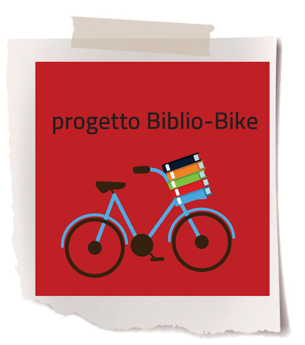 Bicicletta con cestino pieno di libri